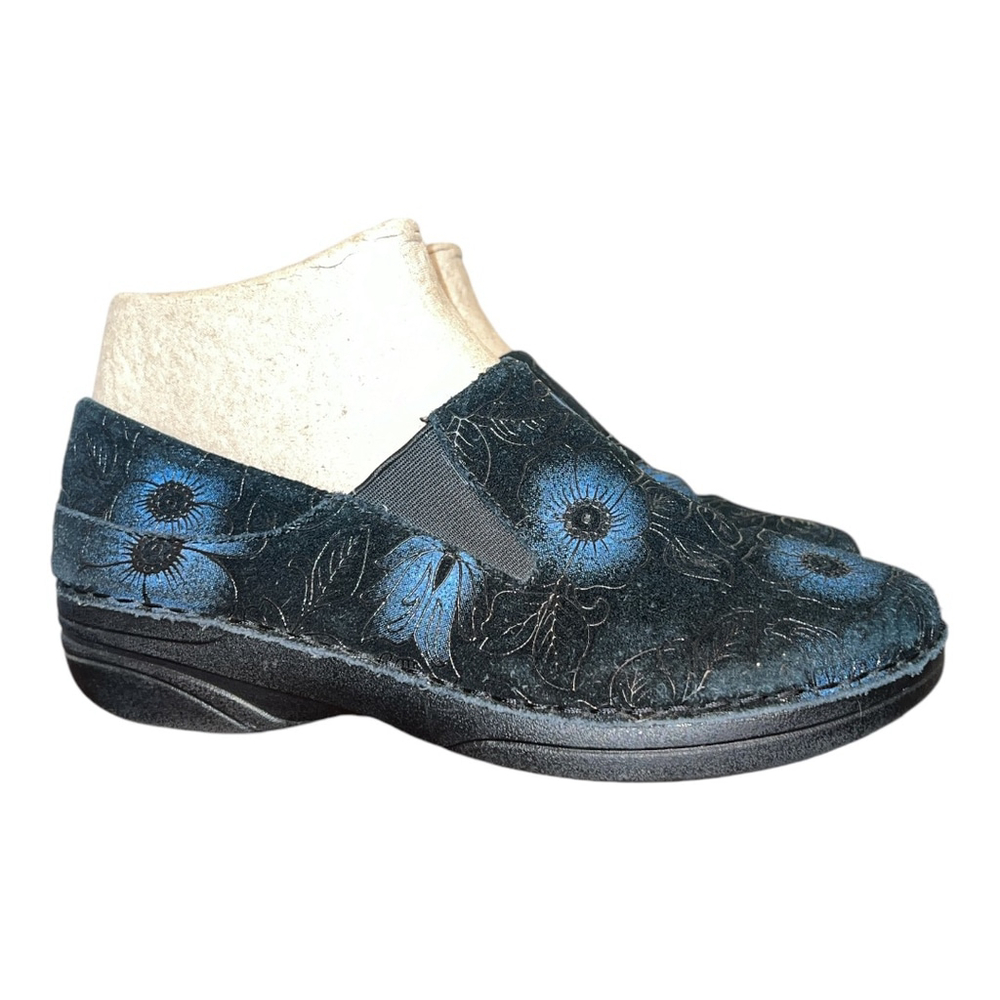 Spring Step Leather Upper Shoes Size 7 Black Blue